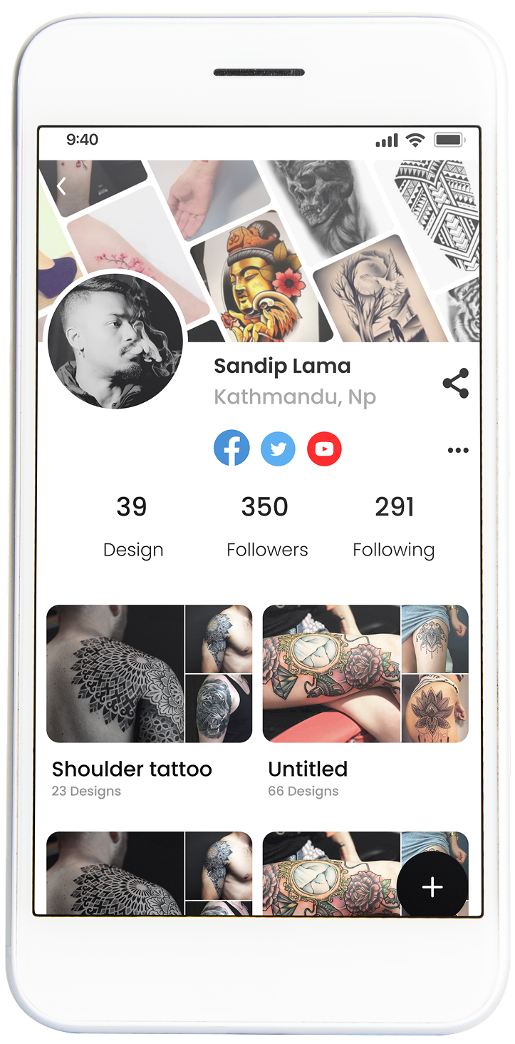 Inksvilla artist profile screen