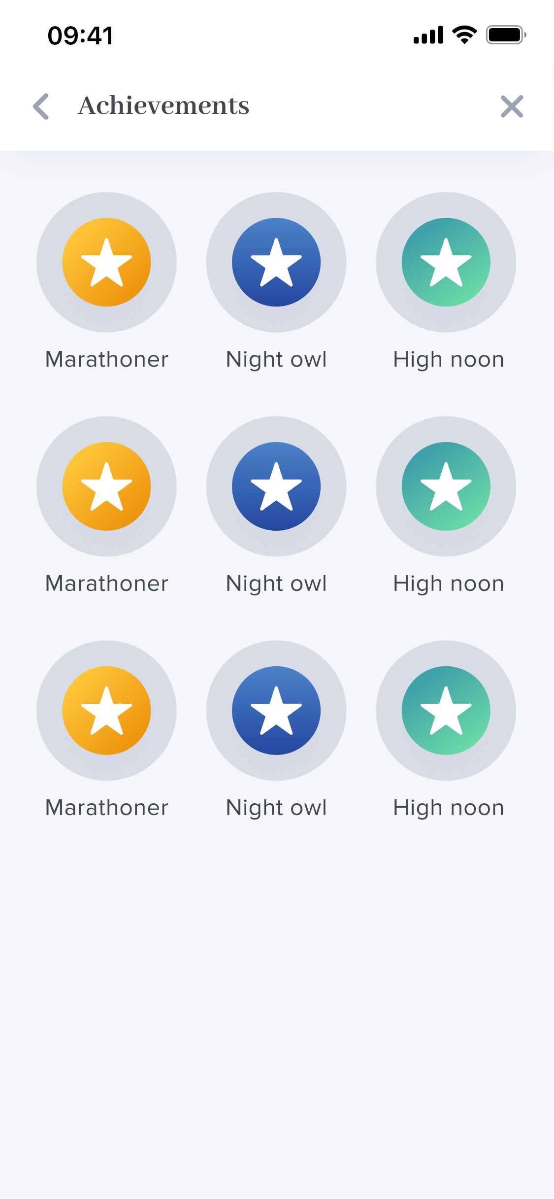 Saved articles in folders screen